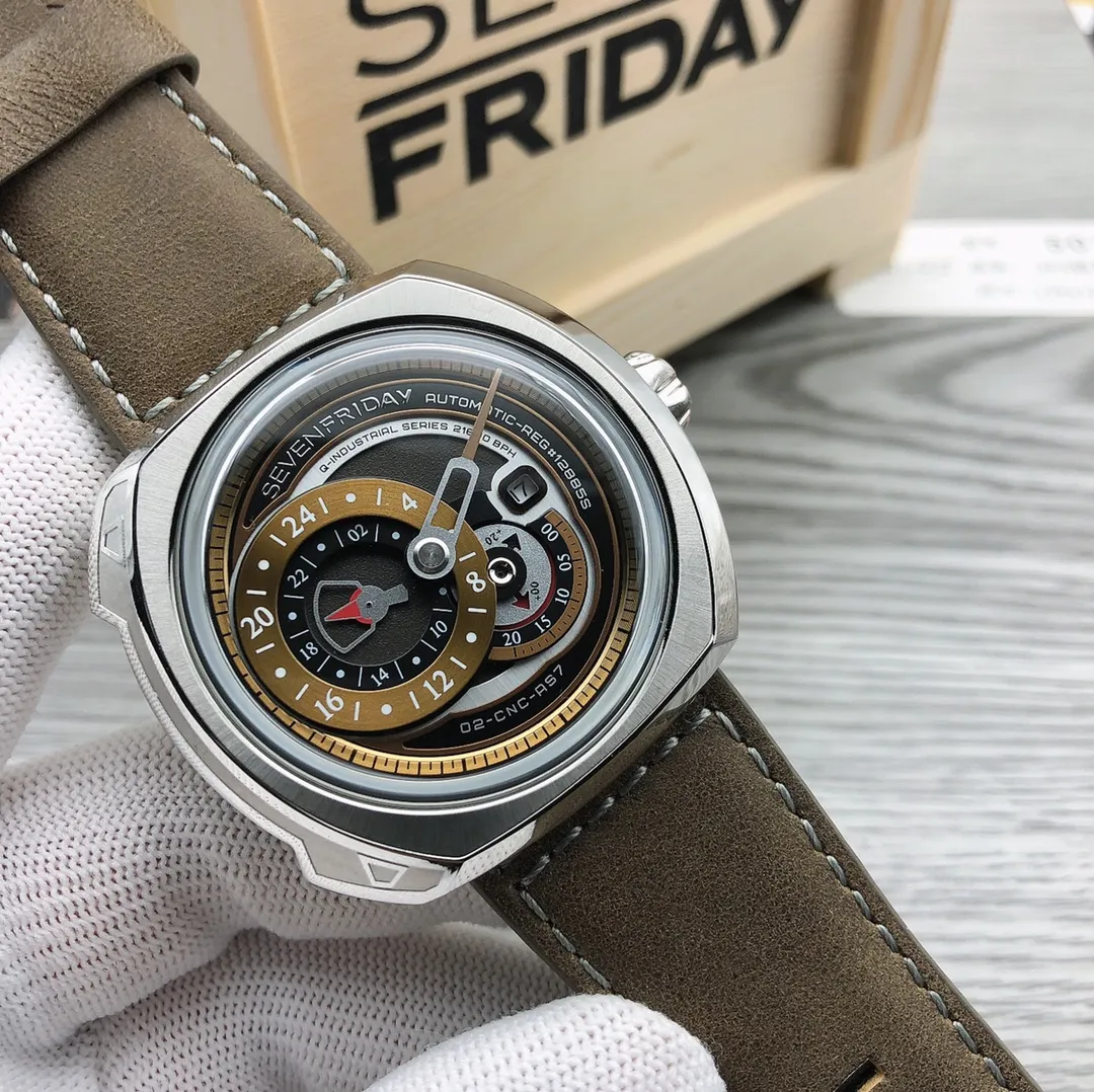 【Authentic Tmall】💰1640! The new version is available in small quantities~~Supports NFC verification! sevenFriday Q Series—Q2/01 🎮 High-grade 316 stainless steel case size: 47mmx47mm Brand new seven Friday independent style Sevenfriday is born! 🎮Each watch is tested for waterproofing before shipment.